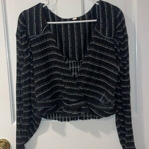 Free people crop long shirt